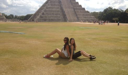 Me and Sandrine at Chichen Itza, Yucatan