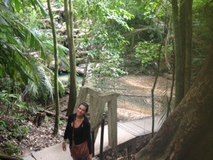 A walk in the jungle nearby Palenque ruins, Chiapas.
